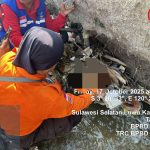 Tim Gabungan BPBD, Damkar dan Polisi menemukan balita berusia dua tahun bernama Alfarizky